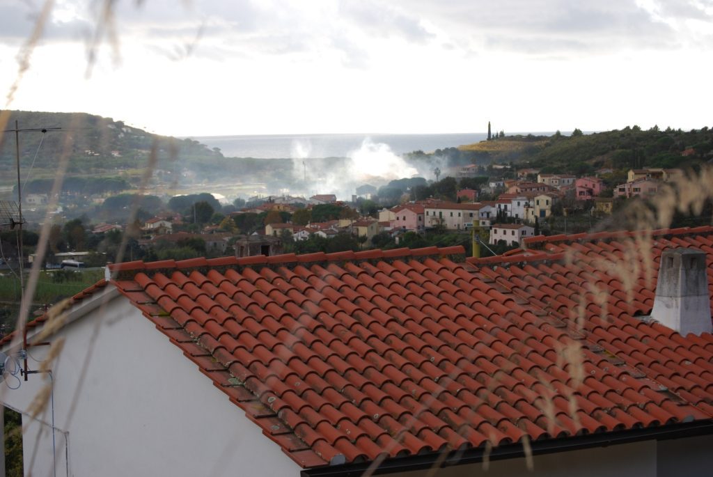 Elba-FeWo-Ferienhaus Ferienwohnung Ansicht der Bucht von Marina die Campo